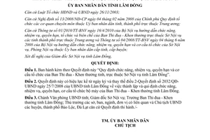 Quyết định 31/2010/QĐ-UBND nhiệm vụ quyền hạn Ban Thi đua Khen thưởng Lâm Đồng