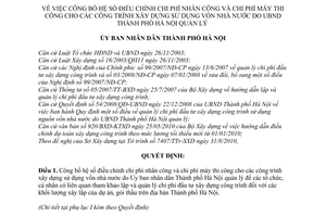 Quyết định 4662/QĐ-UBND công bố hệ số điều chỉnh chi phí nhân công