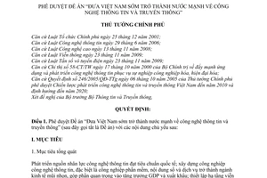 Quyết định 1755/QĐ-TTg phê duyệt Đề án Đưa Việt Nam sớm trở thành nước