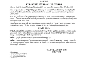 Quyết định 2626/QĐ-UBND công bố bổ sung 06 thủ tục hành chính