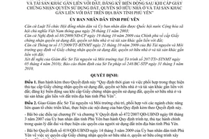 Quyết định 1423/2010/QĐ-UBND thời gian phối hợp thủ tục cấp Giấy chứng nhận