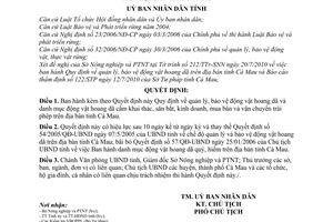 Quyết định 20/2010/QĐ-UBND quản lý và bảo vệ động vật hoang