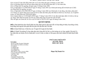 Quyết định 24/2010/QĐ-UBND quản lý nhà nước hoạt động từ thiện