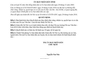 Quyết định 47/2010/QĐ-UBND nhiệm vụ quyền hạn Chi cục Văn thư lữu trữ Tây Ninh