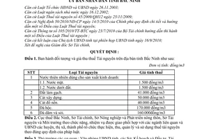 Quyết định 117/2010/QĐ-UBND giá tính thuế tài nguyên