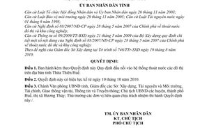 Quyết định 36/2010/QĐ-UBND  đấu nối vào hệ thống thoát nước