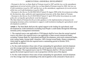Circular No. 20/2010/TT-NHNN on guiding the implementation of measures