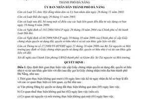 Quyết định 31/2010/QĐ-UBND Quy định thời gian cấp Giấy chứng nhận quyền sử dụng