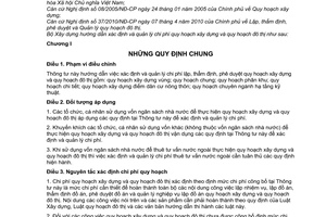 Thông tư 17/2010/TT-BXD hướng dẫn xác định quản lý chi phí quy hoạch xây dựng