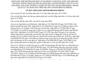 Quyết định 1609/2010/QĐ-UBND Trình tự thủ tục thu hồi đất giao đất