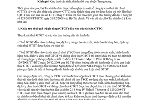 Công văn 12301/BTC-CST 2010 chính sách thuế hoạt động cho thuê tài chính