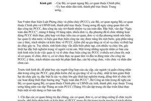 Công văn 2484/BCA-C61  hưởng ứng Ngày toàn dân phòng cháy chữa cháy