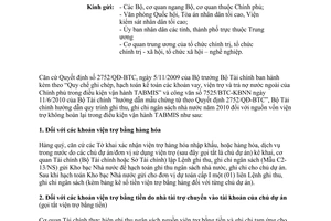 Công văn 12452/BTC-QLN hướng dẫn tạm thời ghi thu, chi viện trợ theo quy trình