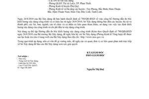 Công văn 1735/SXD-KTTH công bố Hướng dẫn đo bốc khối lượng Xây dựng công trình