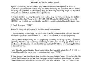 Công văn 6123/BGDĐT-GDĐT thực hiện Thông tư 24/2010/TT-BGDĐT