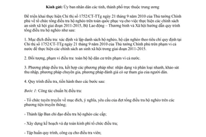 Công văn 3385/LĐTBXH-BTXH hướng dẫn quy trình tổng điều tra hộ nghèo