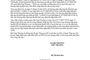Công văn 6321/BCT-TTTN 2010 thương nhân đủ điều kiện xuất nhập khẩu LPG
