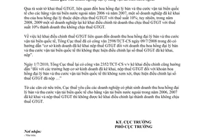 Công văn 5835/CT-KT1 kê khai điều chỉnh thuế giá trị gia tăng