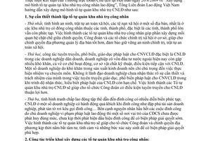 Công văn 1538/TLĐ xây dựng mô hình tổ tự quản khu nhà trọ công nhân