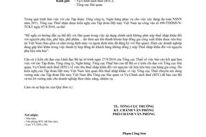 Công văn 3553/TCT-DNL thuế nhập khẩu nguyên vật liệu tiêu hủy