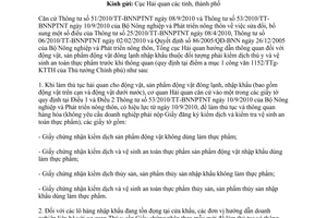 Công văn 5328/TCHQ-GSQL thông quan hàng hóa động vật, sản phẩm động vật