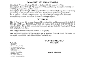 Quyết định 2538/QĐ-UBND công bố sửa đổi thủ tục hành chính