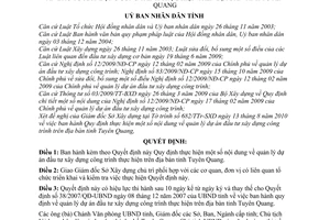 Quyết định 23/2010/QĐ-UBND quản lý dự án đầu tư xây dựng công trình