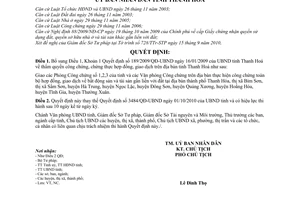 Quyết định 3523/2010/QĐ-UBND bổ sung Quyết định 189/2009/QĐ-UBND