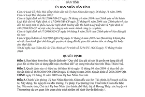 Quyết định 38/2010/QĐ-UBND Quy chế đấu giá tài sản quyền sử dụng đất