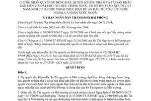 Quyết định 1635/2010/QĐ-UBND uỷ quyền cấp Giấy chứng nhận Hải Phòng