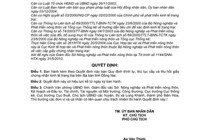 Quyết định 2640/QĐ-UBND trình tự thủ tục cấp thu hồi giấy chứng nhận kinh tế