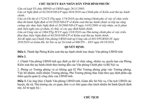 Quyết định 2313/QĐ-UBND thành lập Phòng Kiểm soát thủ tục hành chính