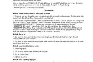 Thông tư 22/2010/TT-BTTTT sửa đổi Thông tư 04/2008/TT-BTTTT