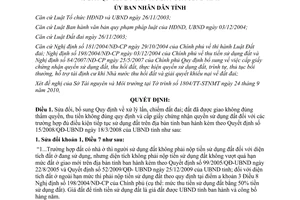 Quyết định 23/2010/QĐ-UBND sửa đổi Quyết định 15/2008/QĐ-UBND