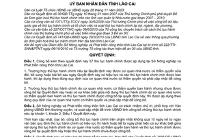 Quyết định 2834/QĐ-UBND công bố bộ thủ tục hành chính