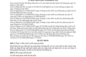 Quyết định 61/2010/QĐ-UBND  thu phí xây dựng trên địa bàn tỉnh Đồng Nai