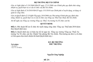 Quyết định 2572/QĐ-BTC năm 2010 phê duyệt Đề án thi tuyển dụng công chức