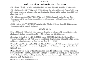 Quyết định 2201/QĐ-UBND năm 2010 tổng điều tra hộ nghèo cận nghèo Vĩnh Long