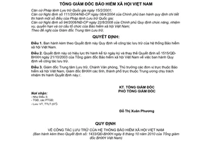 Quyết định 1433/QĐ-BHXH công tác lưu trữ hệ thống Bảo hiểm xã hội Việt Nam