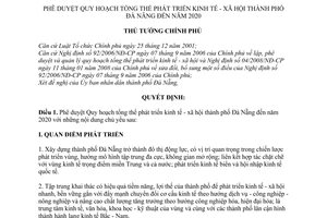 Quyết định 1866/QĐ-TTg phê duyệt Quy hoạch tổng thể phát triển kinh tế