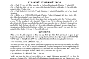 Quyết định 24/2010/QĐ-UBND sửa đổi Quyết định 14/2009/QĐ-UBND