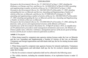 Circular No. 155/2010/TT-BTC guiding rates, collection, remittance, management