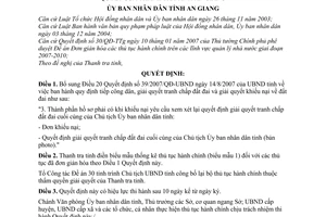 Quyết định 39/2010/QĐ-UBND đơn giản hóa thủ tục hành chính thuộc thẩm quyền