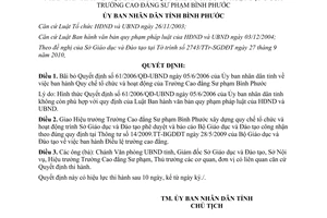 Quyết định 65/2010/QĐ-UBND bãi bỏ Quyết định 61/2006/QĐ-UBND của tỉnh Bình Phước