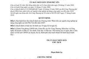 Quyết định 1539/QĐ-UBND Chương trình Phát triển ngành công nghiệp