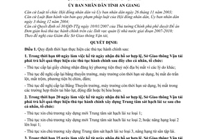 Quyết định 40/2010/QĐ-UBND đơn giản hóa thủ tục hành chính