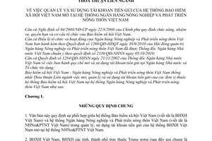 Thỏa thuận liên ngành 5399/LN-BHXH-NHNo quản lý sử dụng tài khoản tiền gửi