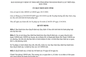 Quyết định 27/2010/QĐ-UBND theo dõi tình hình thi hành pháp luật Đắk Lắk