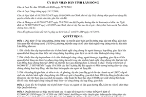 Quyết định 34/2010/QĐ-UBND chuyển giao thẩm quyền công chứng, chứng thực