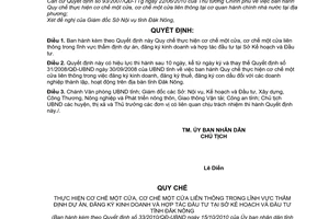 Quyết định 33/2010/QĐ-UBND Quy chế thực hiện cơ chế một cửa, liên thông